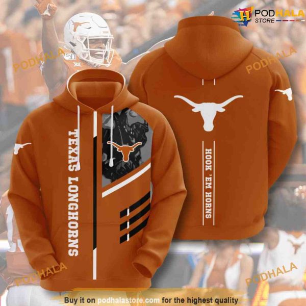 Texas Longhorns American Football NCAA 3D Hoodie, Sweatshirt, Shirt