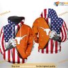 Texas Longhorns US Flag NCAA 3D Hoodie, Sweatshirt, Shirt