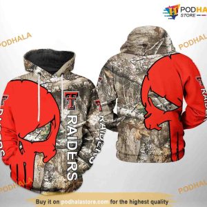 Texas Tech Red Raiders Camo Veteran Hunting NCAA 3D Hoodie, Sweatshirt, Shirt