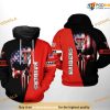 Texas Tech Red Raiders US Flag Skull NCAA 3D Hoodie, Sweatshirt, Shirt