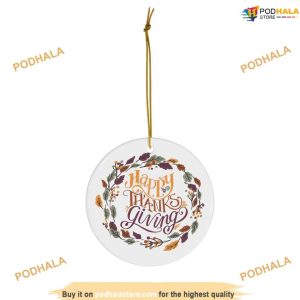 Thanksgiving Ceramic Ornament, Funny Christmas Ornaments