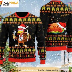 Thanksgiving Turkey Ugly Christmas Sweater, Creative Christmas Gifts