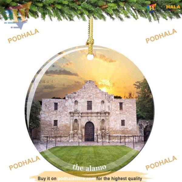 The Alamo Landmark Texas Ornament, Family Tree Decoration