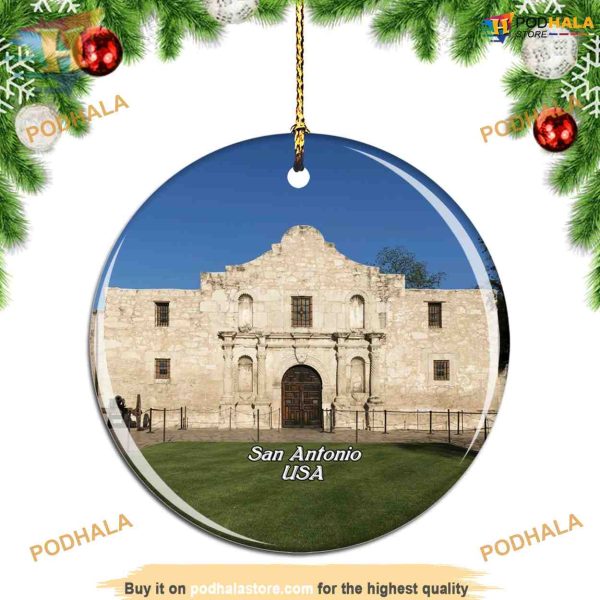 The Alamo San Antonio Texas Christmas Decor, Funny Christmas Ornaments
