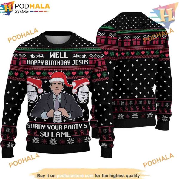 The Office Well Ugly Christmas Sweater, Funny Womens Christmas Sweater