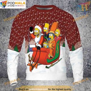 The Simpsons Christmas 3D Sweater, Funny Xmas Gifts