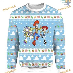 Toy Story Light Blue 3D Sweater, Funny Sweater
