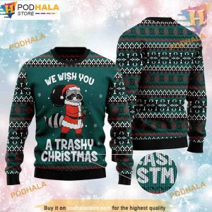 Trashy Christmas 3D Ugly Sweater, Funny Womens Christmas Sweater