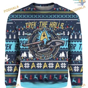 Trek The Halls Christmas 3D Sweater, Creative Christmas Gifts