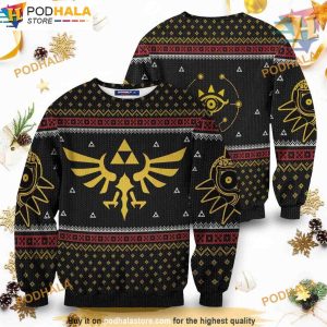 Triforce 3D Christmas Sweater, Great Gift For Christmas