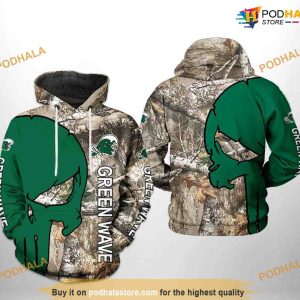 Tulane Green Wave Camo Veteran Hunting NCAA 3D Hoodie, Sweatshirt, Shirt