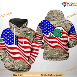Tulane Green Wave US Flag Camo Veteran NCAA 3D Hoodie, Sweatshirt, Shirt