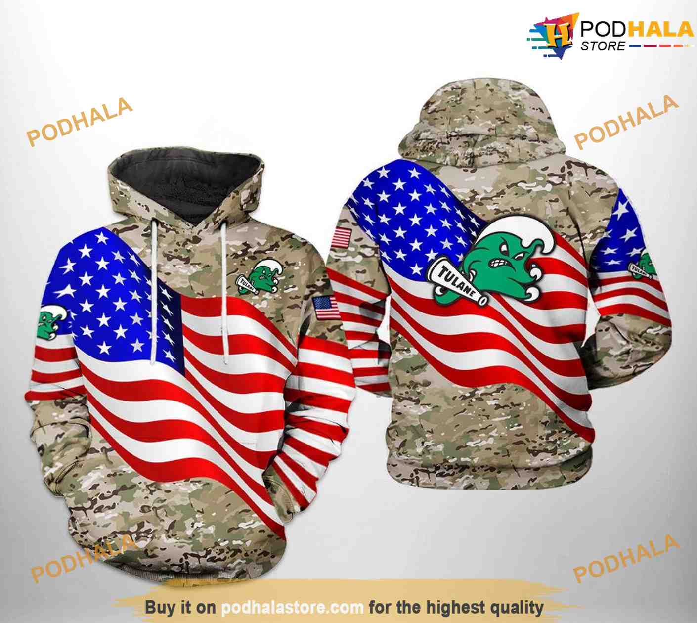 Tulane Green Wave US Flag Camo Veteran NCAA 3D Hoodie, Sweatshirt, Shirt Tulane Green Wave US Flag Camo Veteran NCAA 3D Hoodie, Sweatshirt, Shirt
