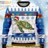 Turtle Santa Hat Xmas Sweater, Cute Ugly Christmas Sweater