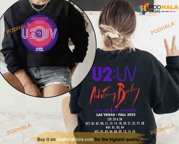 U2 Las Vegas 2 side Shirt, U2 Ultraviolet Sphere 2023 Sweatshirt