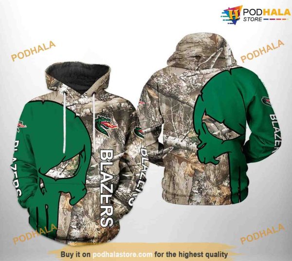 UAB Blazers Camo Veteran Hunting NCAA 3D Hoodie, Sweatshirt, Shirt