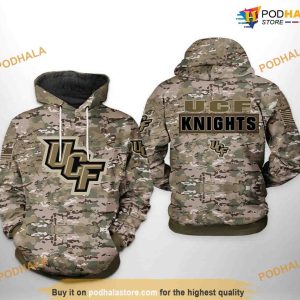 UCF Knights Camo Veteran NCAA 3D Hoodie, Sweatshirt, Shirt
