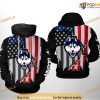 UConn Huskies US Flag NCAA 3D Hoodie, Sweatshirt, Shirt