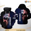 UConn Huskies US Flag Skull NCAA 3D Hoodie, Sweatshirt, Shirt