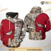 UMass Minutemen Camo Veteran Hunting NCAA 3D Hoodie, Sweatshirt, Shirt