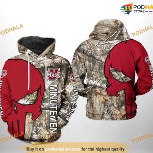 UMass Minutemen Camo Veteran Hunting NCAA 3D Hoodie, Sweatshirt, Shirt