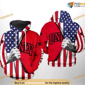 UNLV Rebels US Flag NCAA 3D Hoodie, Sweatshirt, Shirt