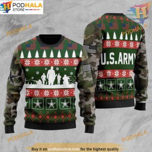 US Army 3D Christmas Sweater, Funny Sweater