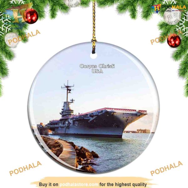 USS Lexington Corpus Christi Texas Christmas Ornament, Family Ornaments