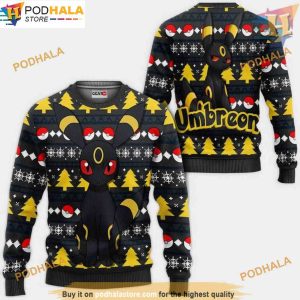 Umbreon 3D Ugly Christmas Sweater, Funny Christmas Gift Ideas