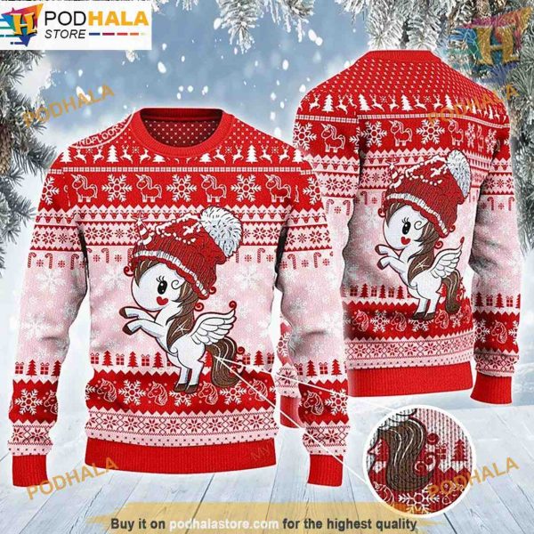 Unicorn Lovers 3D Christmas Sweater, Funny Xmas Gifts
