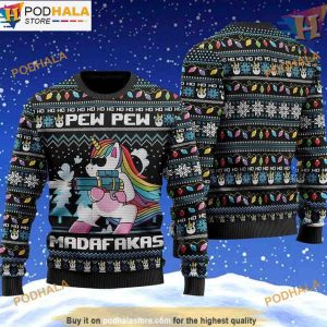 Unicorn Madafakas Ugly Christmas Sweater, Funny Xmas Sweater