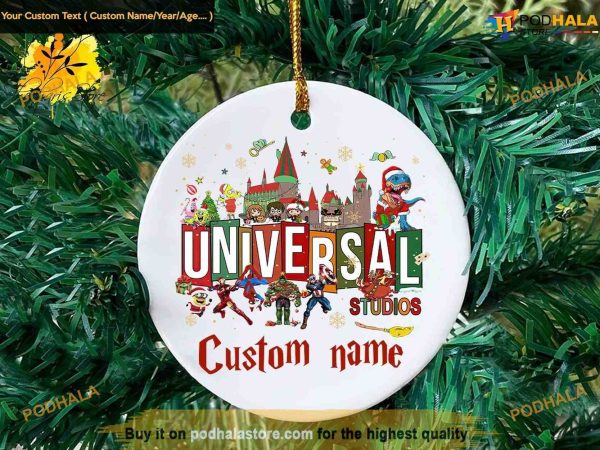 Universal Studios Custom Christmas Ornament, Personalized Family Ornaments
