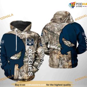 Utah State Aggies Camo Veteran Hunting NCAA 3D Hoodie, Sweatshirt, Shirt