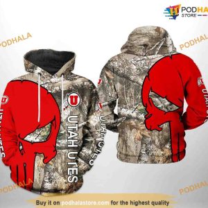 Utah Utes Camo Veteran Hunting NCAA 3D Hoodie, Sweatshirt, Shirt