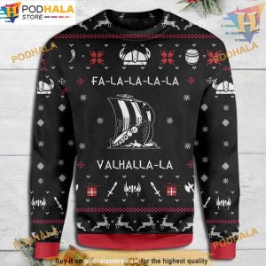 Valhalla Viking Christmas Sweater, Great Gift For Christmas