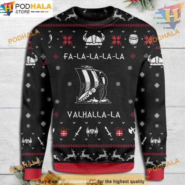 Valhalla Viking Christmas Sweater, Great Gift For Christmas