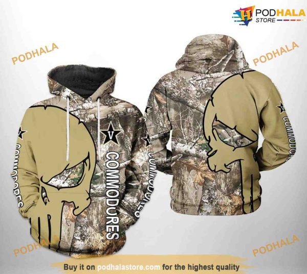 Vanderbilt Commodores Camo Veteran Hunting NCAA 3D Hoodie, Sweatshirt, Shirt