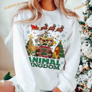 Vintage Disney Animal Kingdom Christmas Shirt Vintage Mickey and Friends Funny Xmas Gifts 2