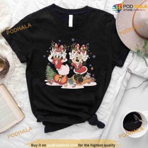 Vintage Minnie Daisy Christmas Shirt, Disney Christmas Friends Shirt, Disneyland Xmas Shirt