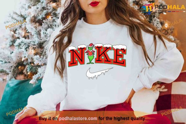 Vintage Nike Grinch Christmas Sweatshirt, Grinch Christmas Hoodie