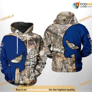 Virginia Cavaliers Camo Veteran Hunting NCAA 3D Hoodie, Sweatshirt, Shirt