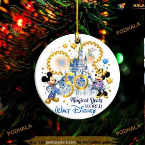 Walt Disney World 50th Ceramic Ornaments, Mickey Mouse Ornaments