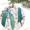 Watercolor Chic Peacock Ornament, Funny Christmas Ornaments