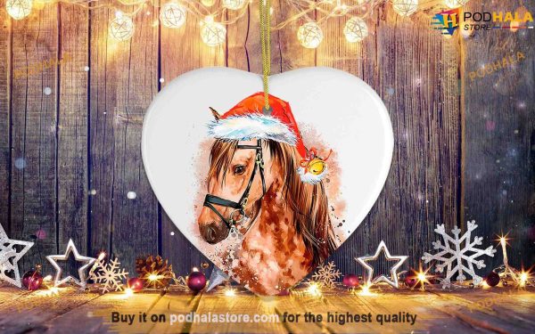 Watercolor Horse Ornament, Family Christmas Ornaments