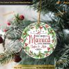 Wedding Couple Christmas Ornament, Personalized Ornament Gift