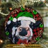 Western Baby Cow Holiday Ornament, Family Christmas Ornaments