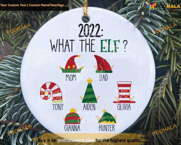 What The Elf 2022 Ornament, Funny Christmas Ornaments