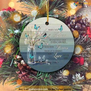 When You Believe Butterfly Ornament, Family Christmas Ornaments