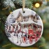 White Horse Christmas Carriage Ornament, Family Tree Decoration
