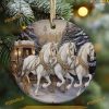 White Horse Christmas Cart Ornament, Family Christmas Ornaments